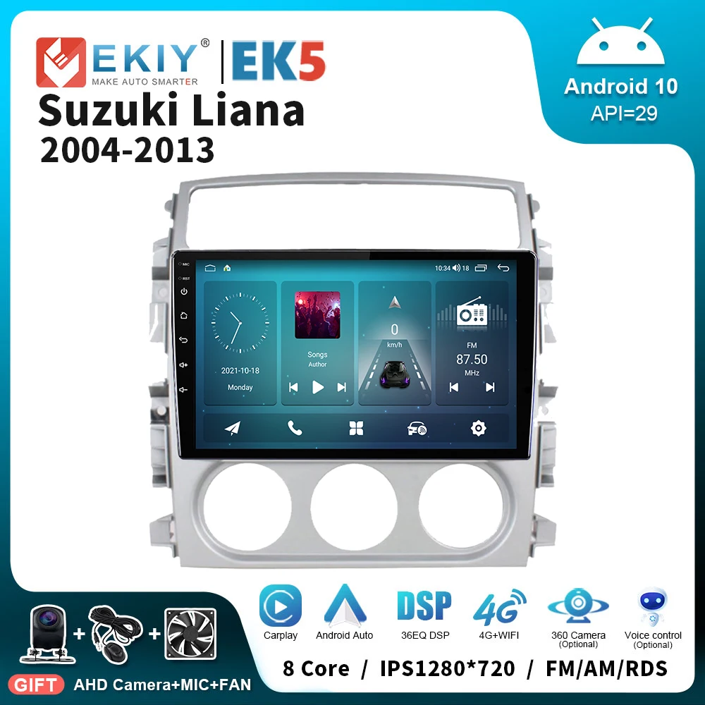 

Автомагнитола EKIY EK5 2 Din DSP для Suzuki Liana 2004 - 2013 4 Гб 64 Гб мультимедийный плеер Android автовоспроизведение Стерео GPS Tapr рекордер