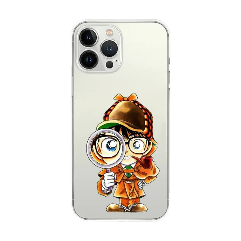 Фото Чехол для телефона с аниме детективом Конаном для Samsung Galaxy S30 S22 S21 S20 Fe Lite Ultra S10 E S9 S8 Plus, прозрачный чехол №4