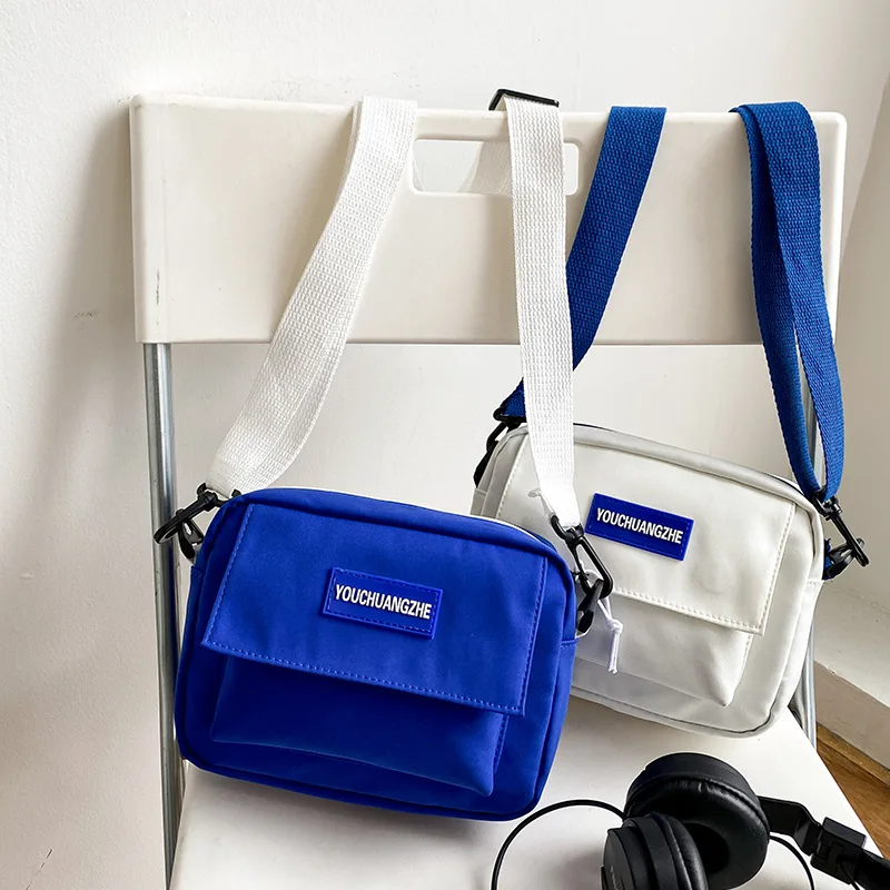 

Функциональная универсальная сумка-Кроссбоди для девушек в Корейском стиле Харадзюку с надписью контрастных цветов