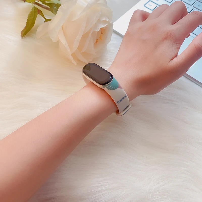 Фото Ремешок силиконовый для Xiaomi Mi Band 6 5 4 3 7, браслет для наручных часов Mi Band 3 4 band6 band7, аксессуары для умных часов, 15 мм №4