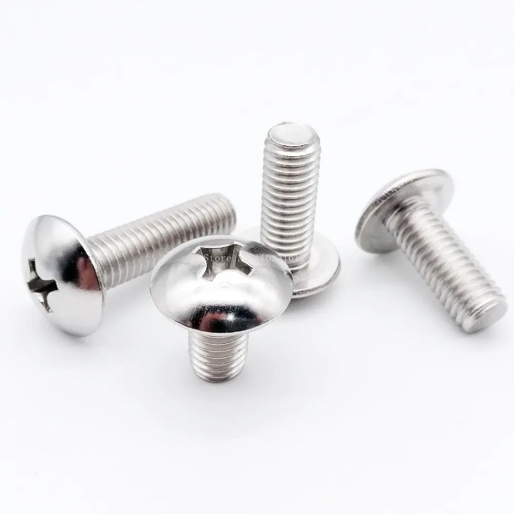 

10/50X M2 M2.5 M3 M4 M5 M6 M8 304 A2-70 stainless steel JISB1111T Phillips Truss Head Large Flat Round Cross Screw Bolt L=3-80mm