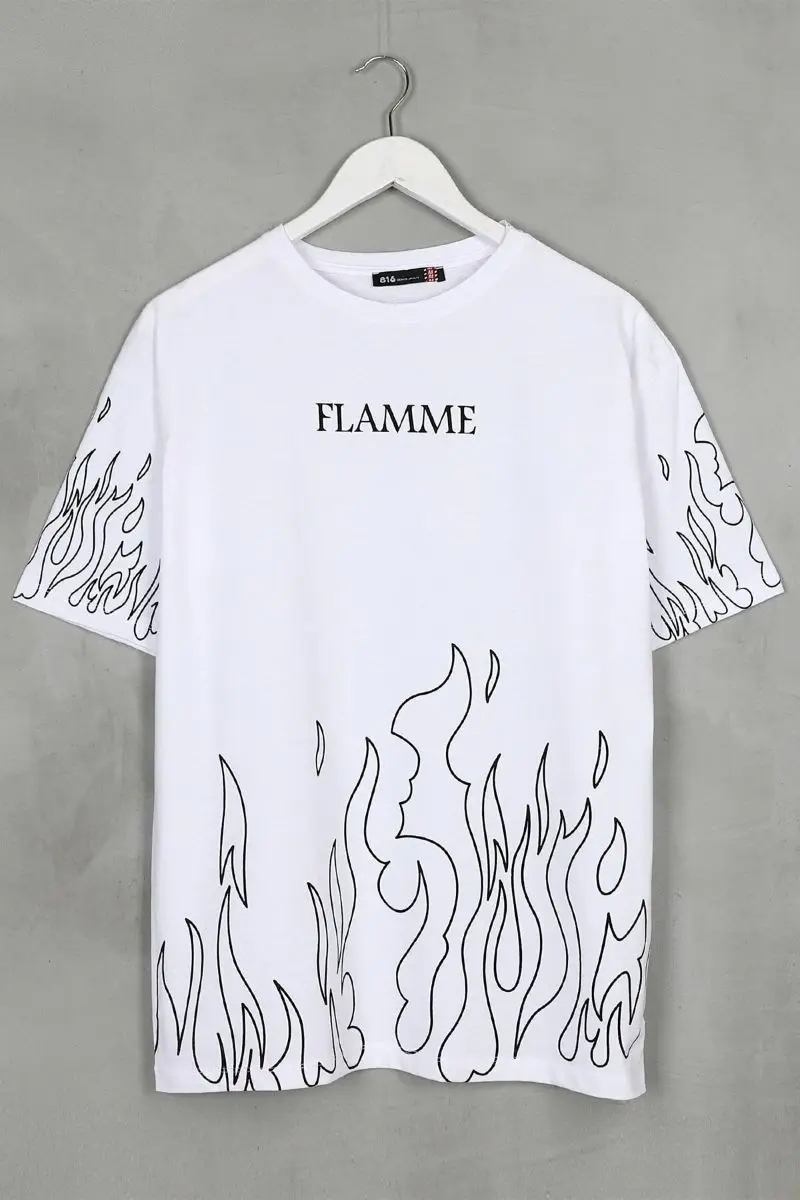 

Printed white Unisex Tshirt