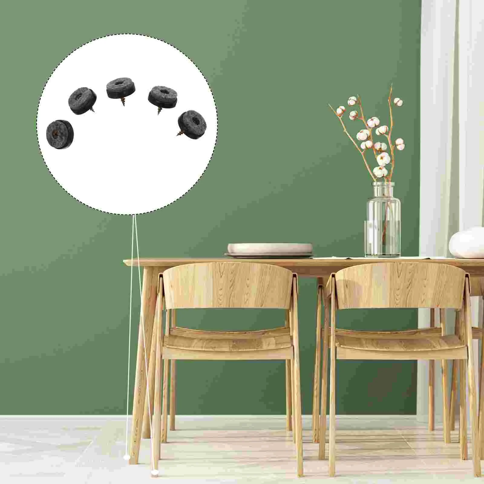 

50 Pcs Heavy Duty Chair Felt Floor Nails Table Feet Covers Furniture Footpad Desk Leg Protective Sleeve Mat