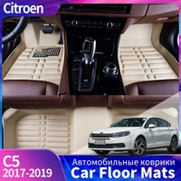 custom car floor mats auto interior details car styling accessories carpet for for citroen c5 2017 2018 2019