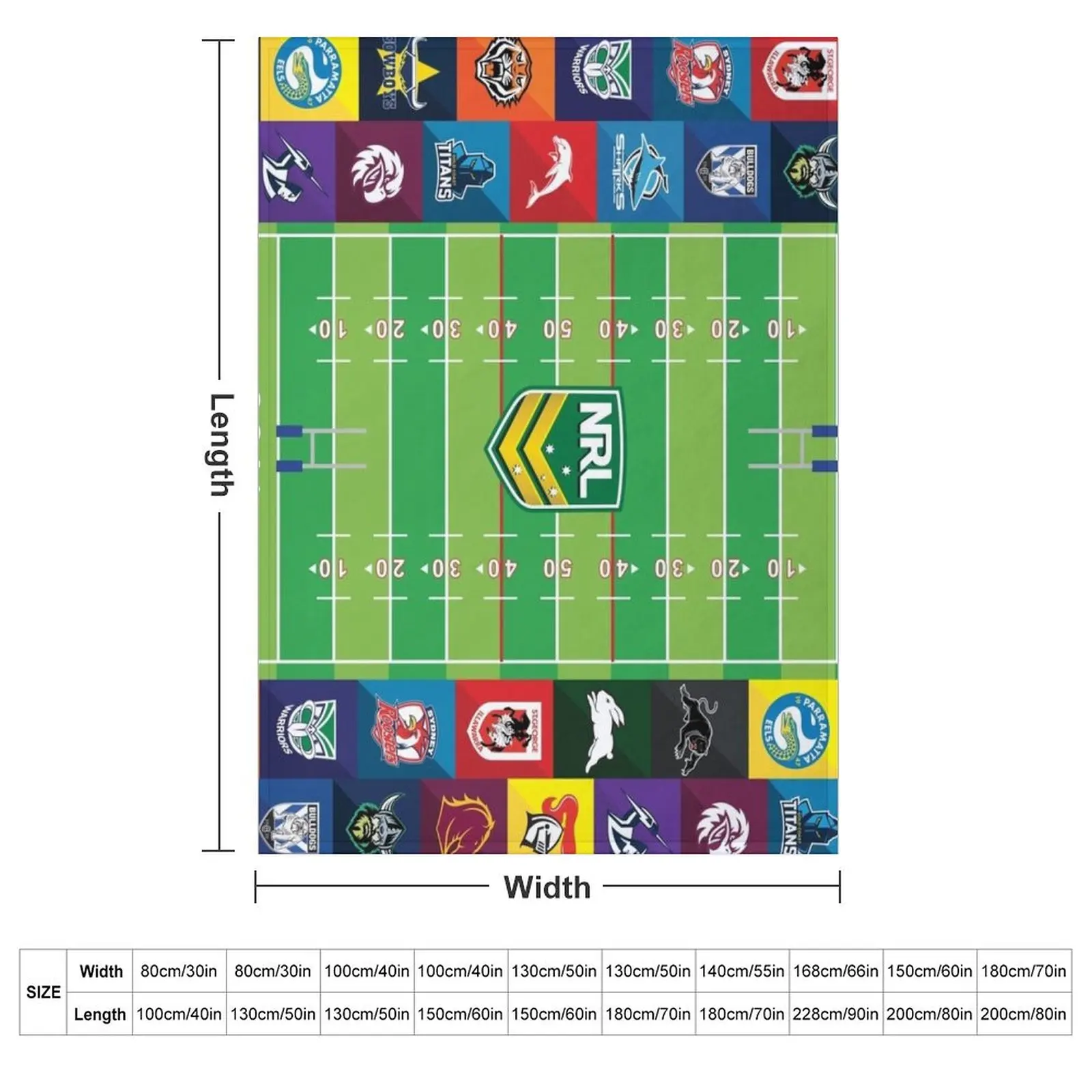 овальное одеяло nrl Team для малышей декоративные пляжные одеяла