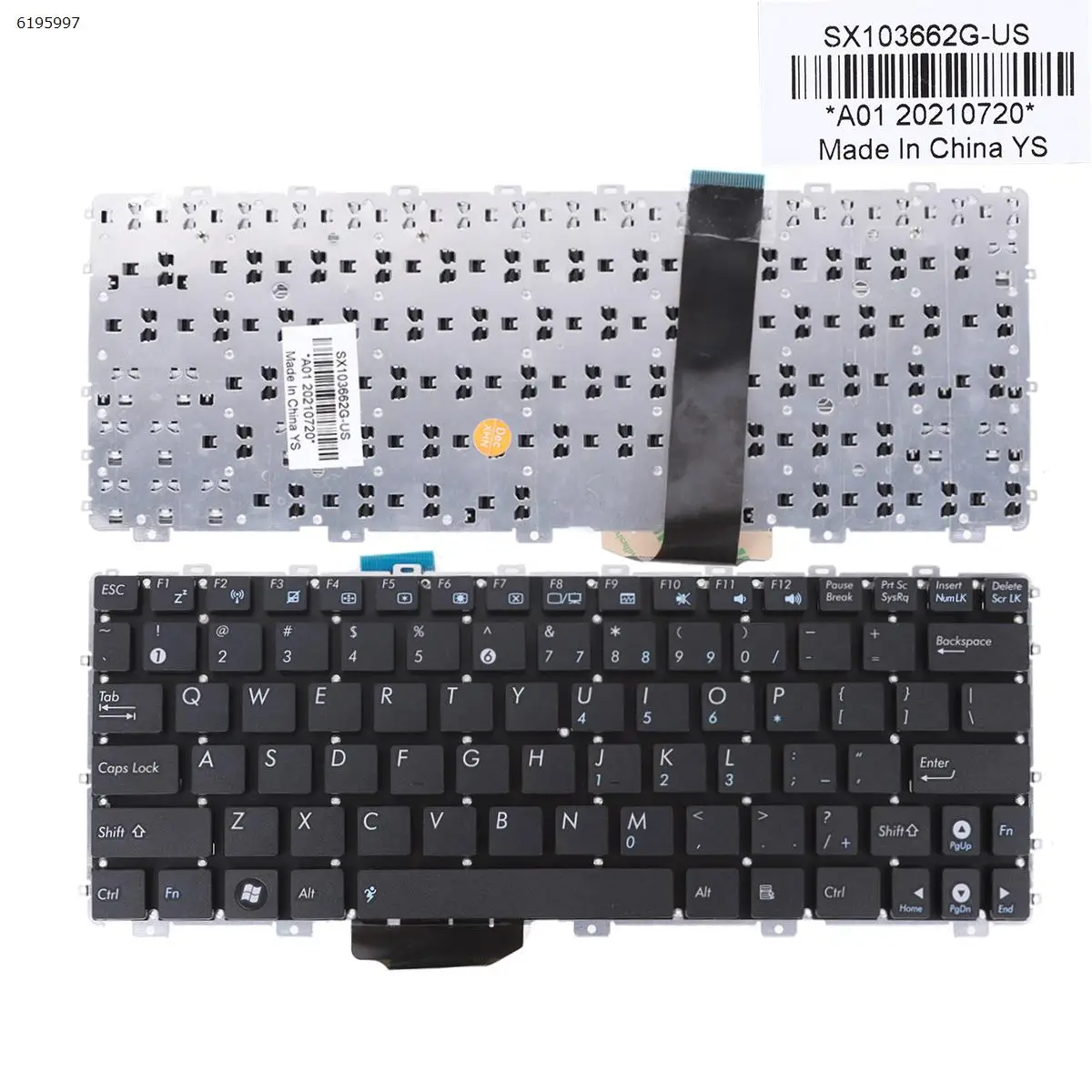 

Клавиатура US для ноутбука ASUS EeePC 1015CX 1015E 1015P, Черная