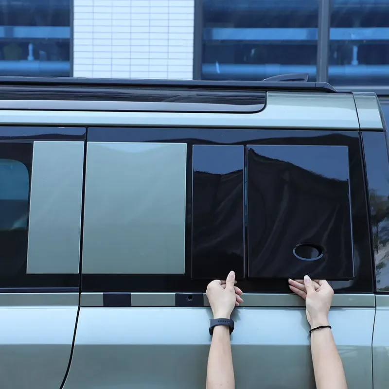 Для Land Rover Defender 110 130 2020-2024 ABS углеродное волокно крышка заднего бокового окна