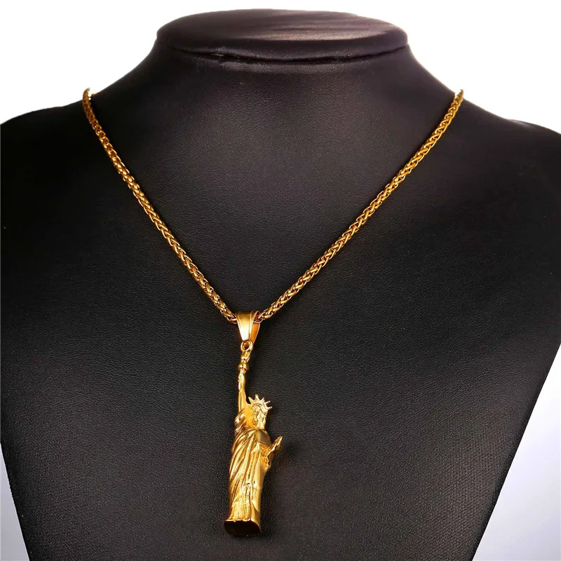 Ожерелье мужское и женское из нержавеющей стали с изображением статуи Свободы |