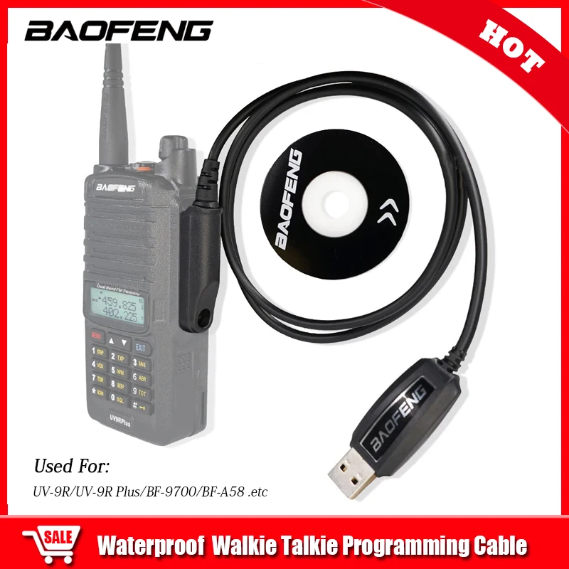 

Baofeng USB Programming Cable With Driver CD for UV9R Plus UV-9R ERA BF-A58 BF-9700 GT-3WP Waterproof Walkie Talkie Accessories