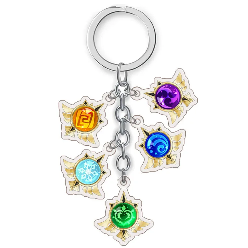 

Genshin Game Around Cute Kawaii Keychain Klee Xiao Zhongli Venti Tartaglia Shake Music Peripheral Pendant Keychain Accessories