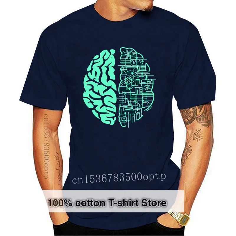 

Мужская футболка Electric Brain, научная производственная одежда, футболка