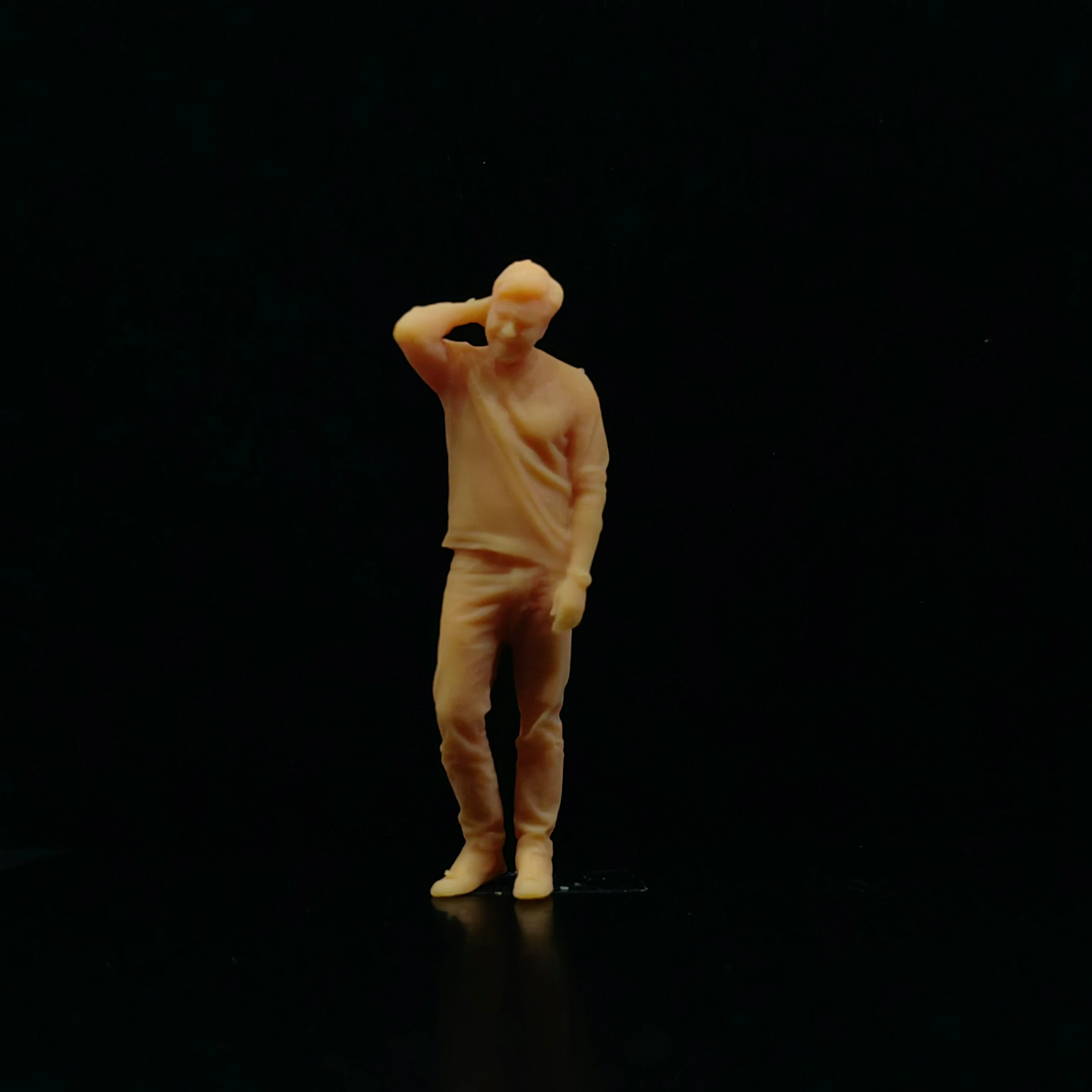 

1/64 1/43 Scale Model Resin Touching The Back of The Head Male Uncolored Miniature Diorama Hand-painted T334