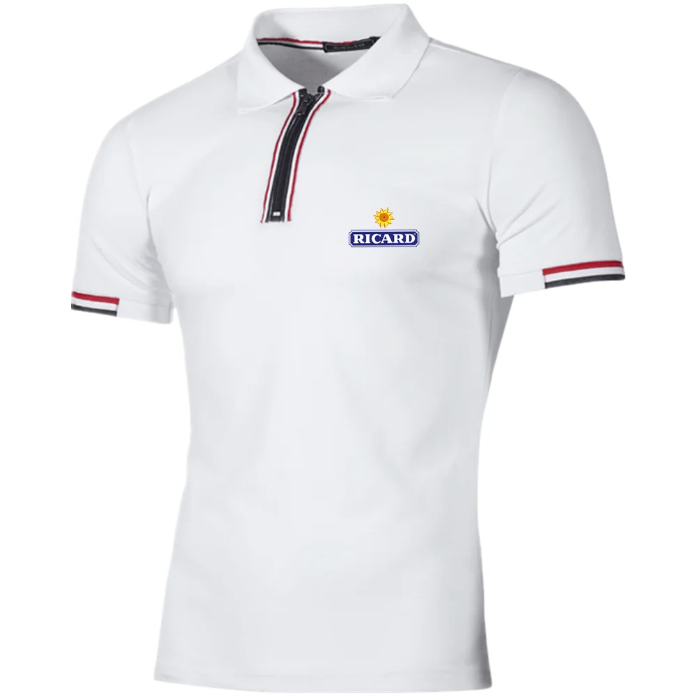 

2022 New Summer Men's Casual Polo Shirts Men's Business Casual 3D Short Sleeve Tops RICARD Men's Fashion Sports T-Shirts