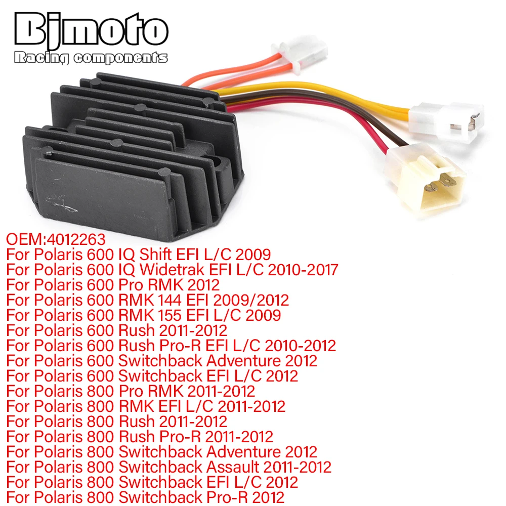 

Voltage Regulator Rectifier For Polaris 600 IQ Widetrak EFI L/C 2010-2017 600/800 Pro RMK / Switchback Adventure 800 Rush Pro-R