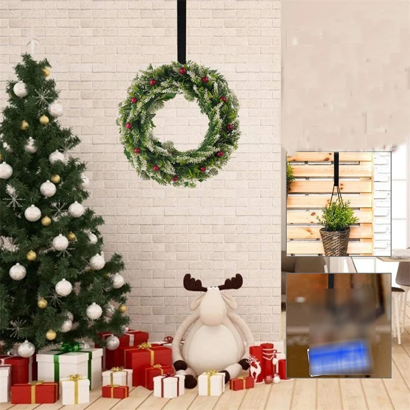 

Christmas Ring Interior Decoration European And American Wreath Holiday Party Simulation Red Fruit Pine Cone Green Plants