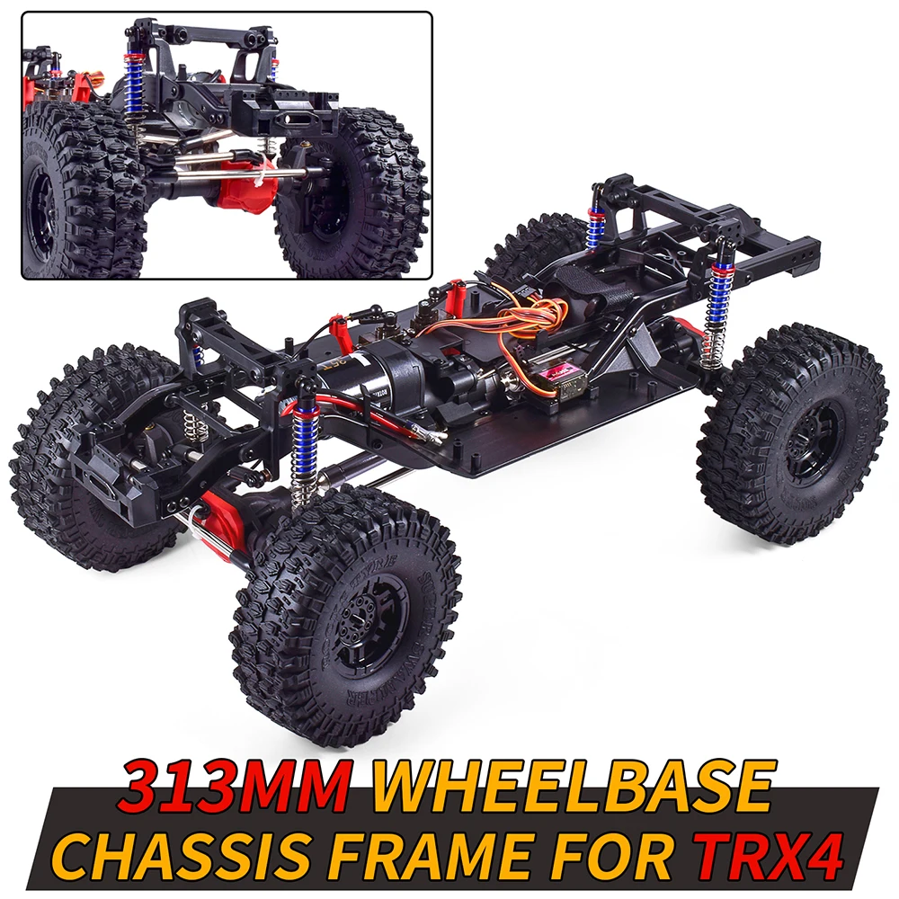 

AUSTARHOBBY RC Car 313mm 2-Speed Transmission Chassis Frame for 1/10 RC Car AXIAL SCX10 II 90046 90047 RC Climbing Off-Road Car