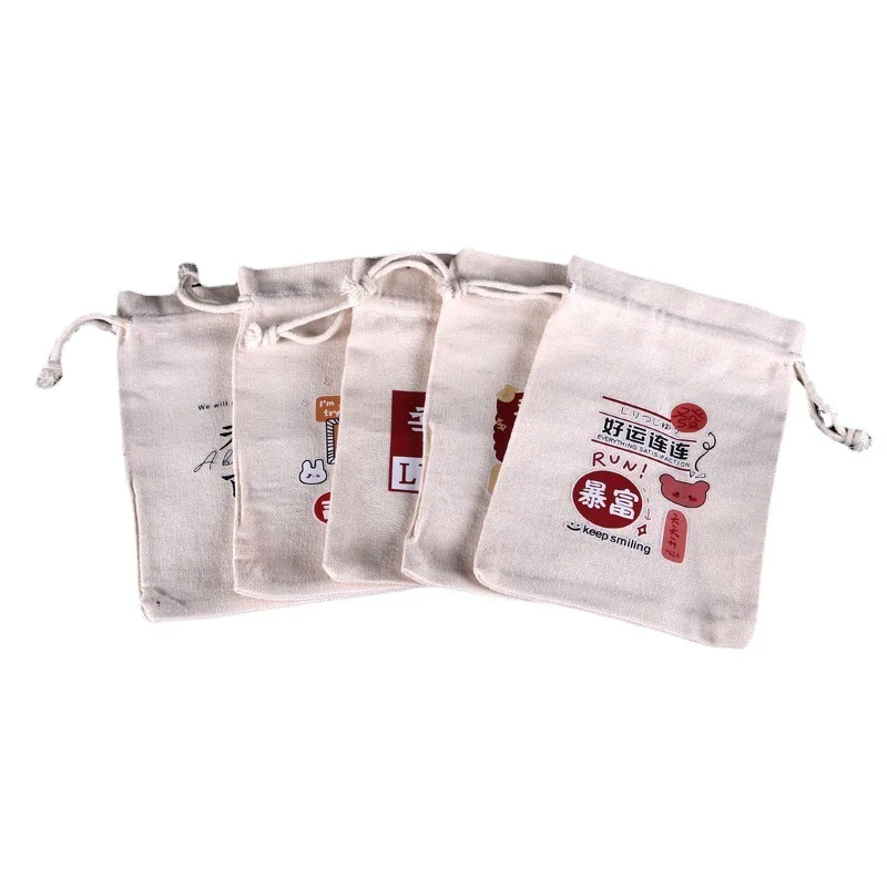 

10 шт. утолщенная Холщовая Сумка на шнурке с пучком, маленькие ювелирные изделия, серьги, подарочная упаковка для конфет, детская дорожная су...