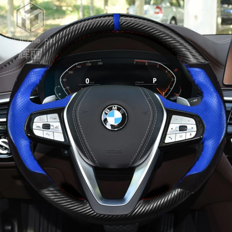 

Самодельный индивидуальный кожаный чехол рулевого колеса ручной работы для BMW 5-2-6-7 серии X2, X3, x4, X5, X6, X7 автомобильные аксессуары