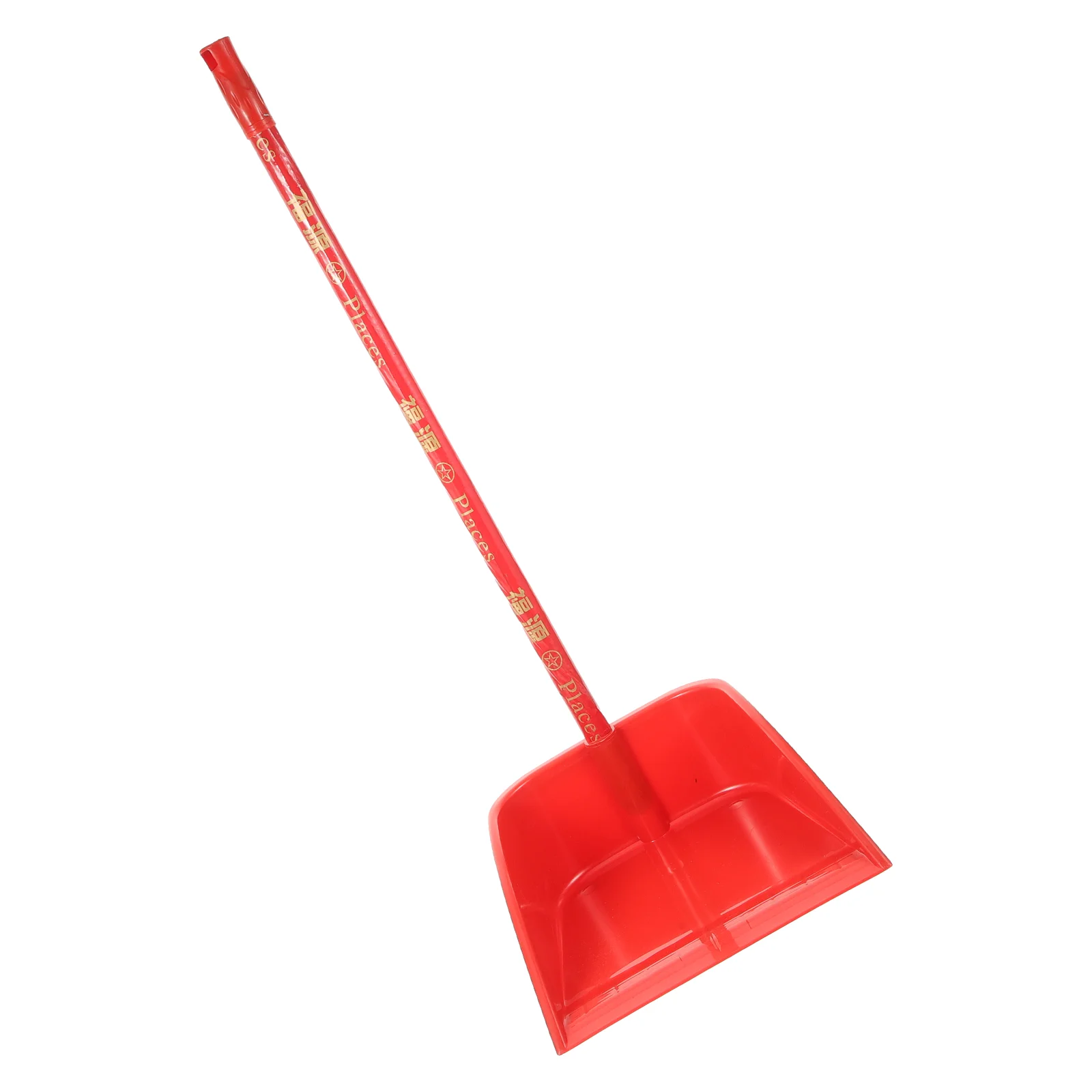 

Household Cleaning Stand-up Dustpan Wooden Long Handle Plastic Garbage Pan