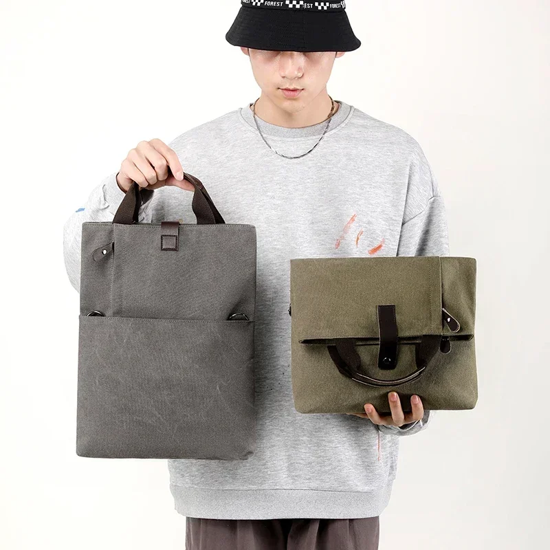 Мужская модная парусиновая сумка на плечо деловые дорожные сумки через мужская