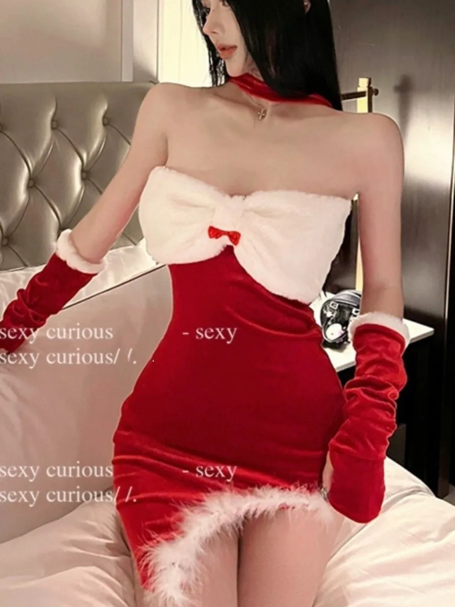 Новый рождественский наряд для женщин облегающее платье похудения девочек