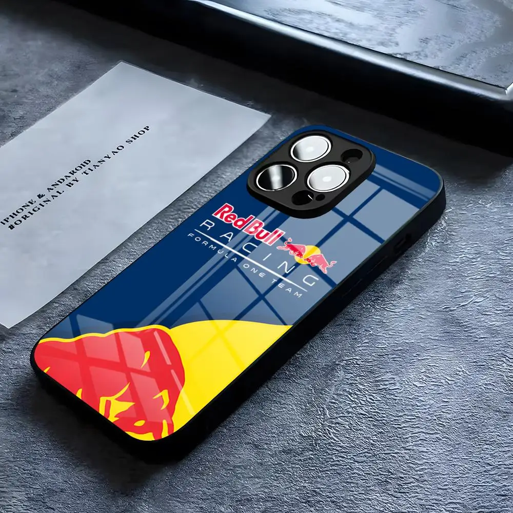 Чехол для телефона Potdemiel-B-Bull Energy Drink RED IPhone 16 15 14 Pro 11 13 12 Mini XS Glass дизайн бухта
