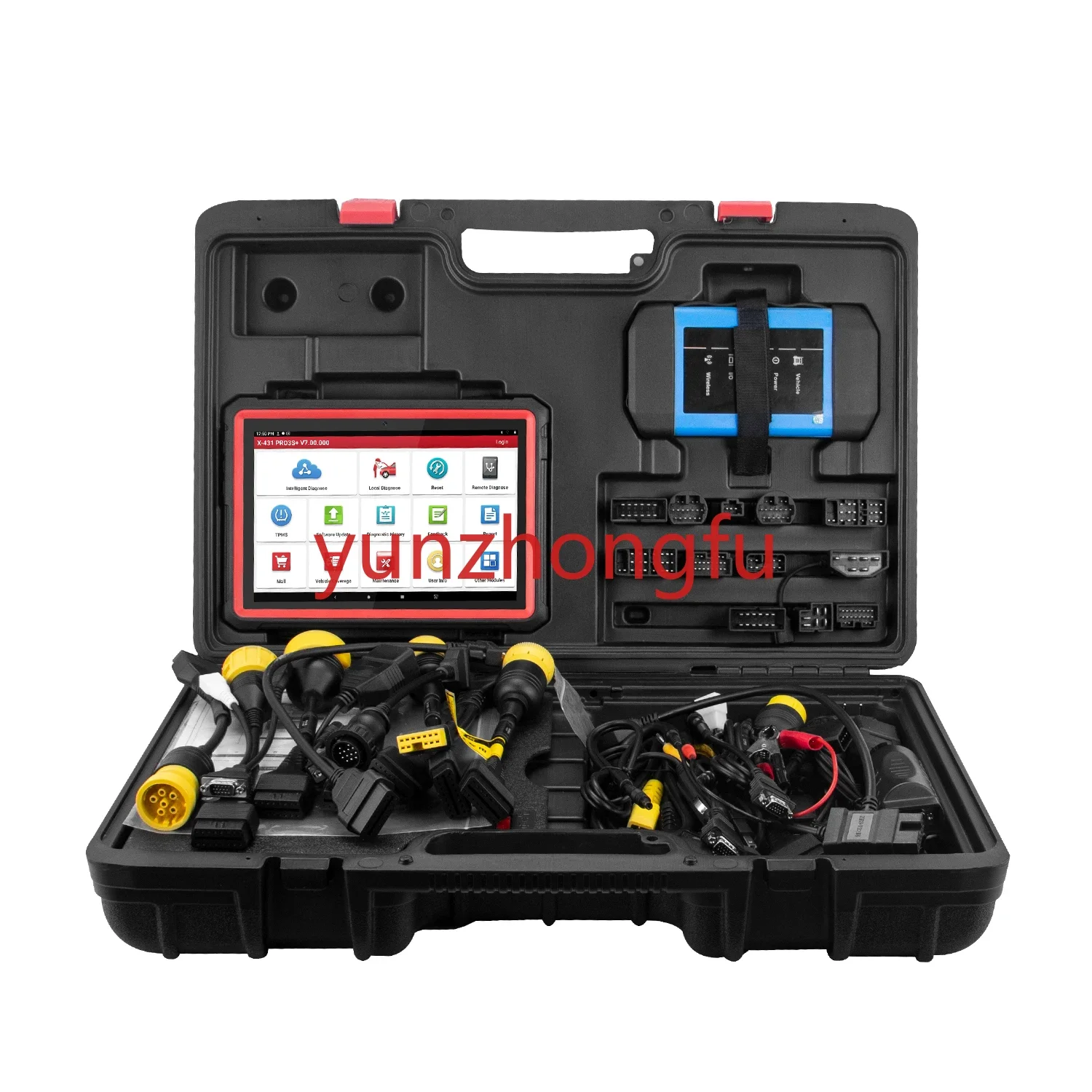 Launch V + X431 PRO3 Tablet Da 10.1 Pollici Versione Globale Con Adattatore HD3 Ultimate Heavy Duty Funziona Su Auto E Camion
