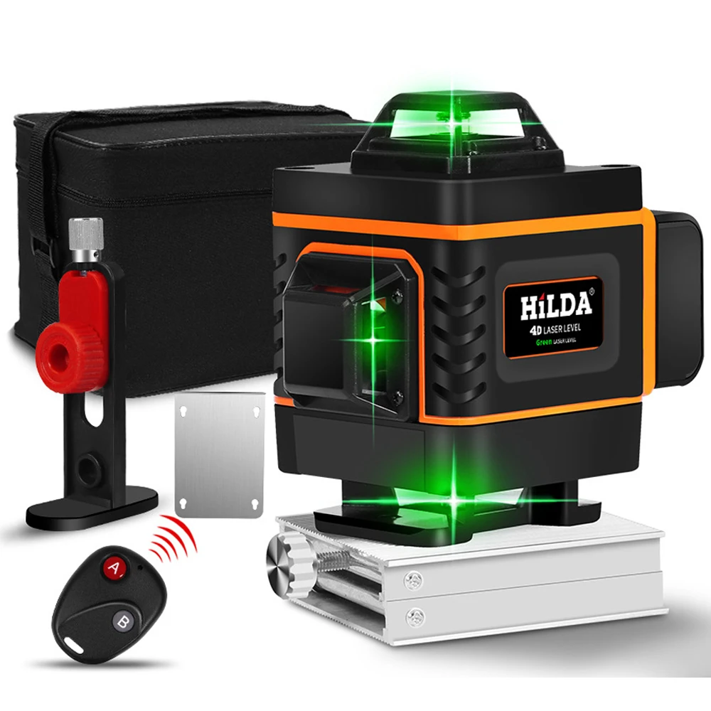 New 16/12 Lines 4D Self-leveling Laser Level Green Beam Laser Level Tool 360°Vertical Horizontal Line Super Powerful Laser level