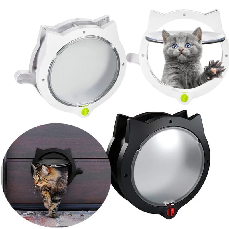 

Dog Pet Pet Lockable Supplies Lovely Supplies Window Door Cat Small 4-way Crates Plastic Round Safe Access Lock Gate Cat With