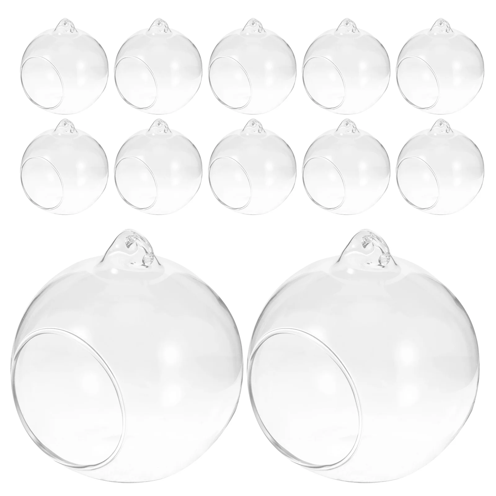 

12 Pcs Hanging Globe Bottle Microlandscape Terrarium Small Glass Vases Centerpieces Indoors