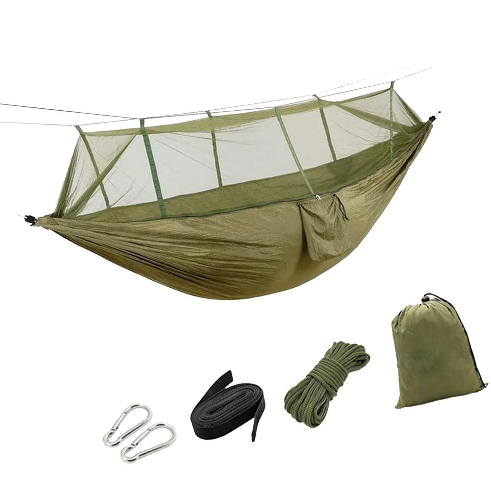 

Outdoor Mosquito Hammock Fabric Cloth Camping Hammock Hanging Bed for Travel Camping with Mosquito Net for