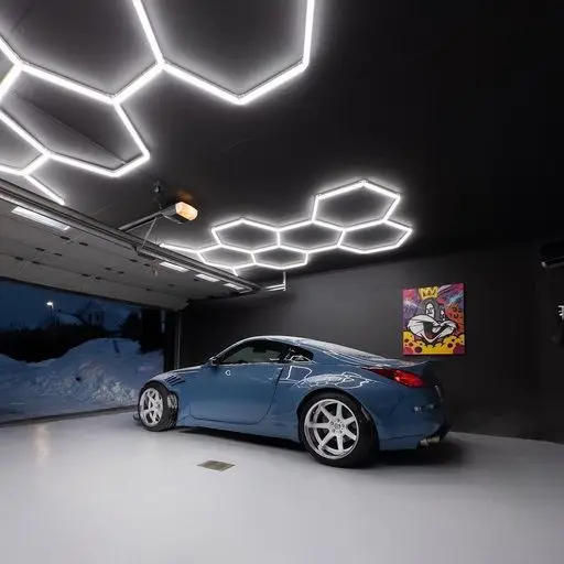 Индивидуальный 440 мм шестигранный узор для гаража светодиодная фотовспышка