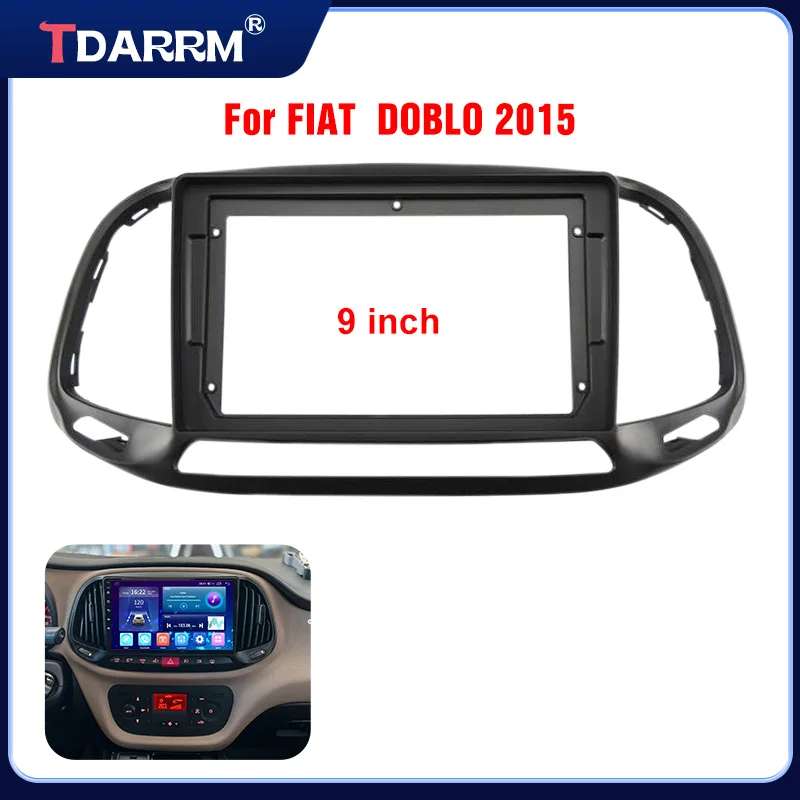 Для FIAT 2010-2015 DOBLO OLD 10 1/9 дюймов автомобильный DVD стерео радио рамка приборная панель