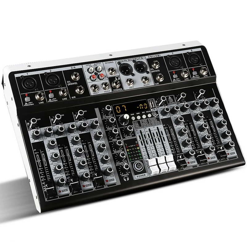 Профессиональный звуковой миксер USB балансировочный цифровой миксер/8-канальный