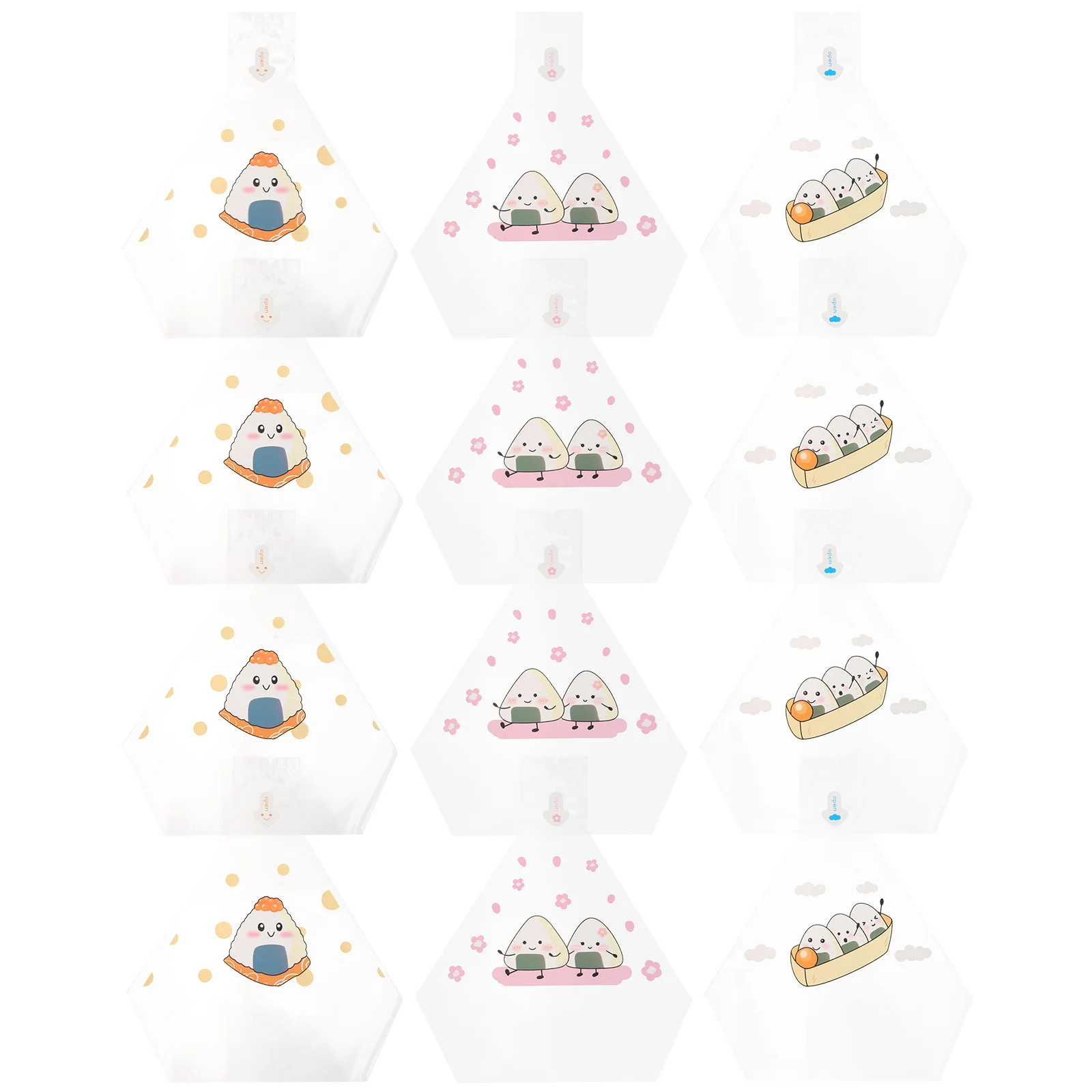 

Onigiri Wrapper Rice Packaging Sushi Wrappers Packing Disposable Treat Baggies Chocolate Takeaway Bakery Triangle Out Bread