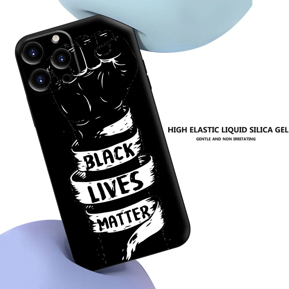Phone Case for LG G7 K50 K61 G8 ThinQ Q61 K41s K42 K71 K62 K92 5G K51s K52 G6 K50s Black Lives Matter Word Soft Full Silicone images - 6