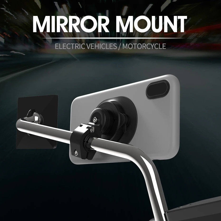 Motorcycle Mobile Phone Holder Quick Mount for Electric vehicles Motor Rearview Mirror GPS Stand Bracket Cell Phone Fast Lock