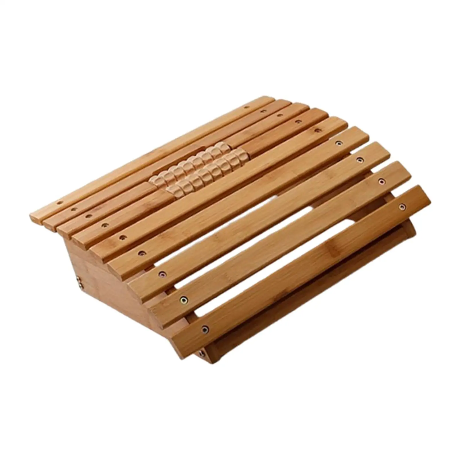 

Foot Rest for Under Desk Massage Footstool Non Skid Wood Relaxing Improve Posture Pressure Relief Massage Surface for Work Home