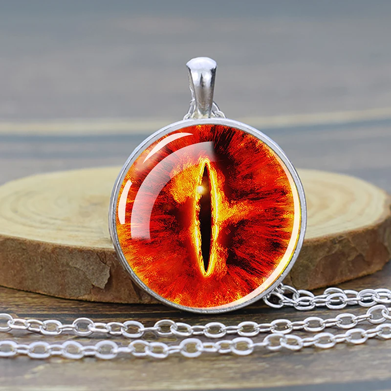 The Lord Necklace Eye of Sauron Wealth Reiki Symbol Jewelry Cosplay Fan  Gifts For Women Men - AliExpress