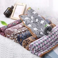 soft and fluffy pet dog blanket cute star printing pet mat warm breathable skin friendly cats and dogs bed blanket pet supplies