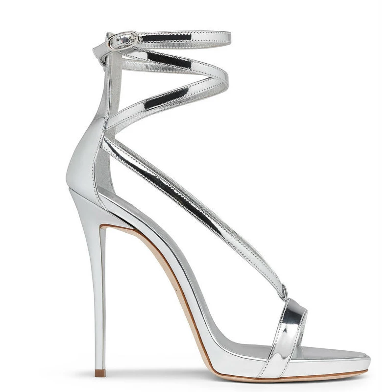 

Women Stiletto Thin High Heel Buckle Ankle Strap Sandal Sexy Wedding Bridal Evening Party Dress Shoe Summer Lady Sandal 9-CHC-18