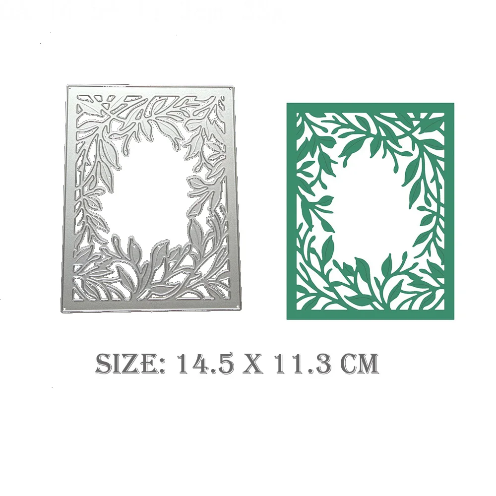 

New Leaves Background Metal Cutting Dies DIY Scrapbooking Card Making Embossed Crafts Supplies Knifemould Blade Punch Stencils