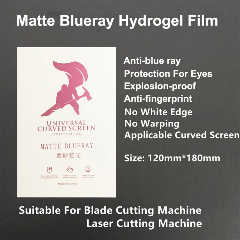 50pcs HD Flexible Hydrogel Film For iPhone SS-890C Film Cutting Machine Anti Blueray Matte UV Privacy TPU LCD Screen Protectors