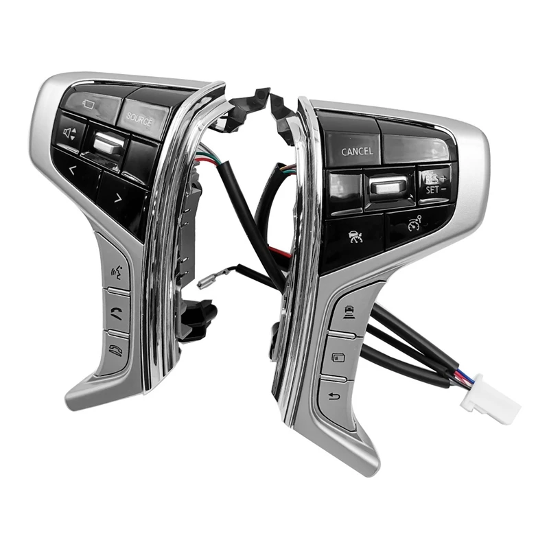 

Car Cruise Control Switch Steering Wheel Multimedia Audio Button For Mitsubishi PAJERO SPORT 15-22 Outlander Delica L200