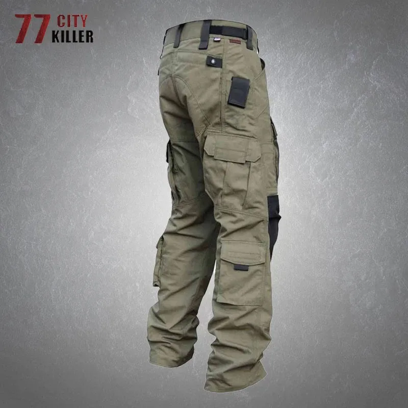 Men's Intruder Tactical Pants Outdoor Wear-resistant Multi-pocket Secret Service Army Combat Military Trousers Male Cargo Pants