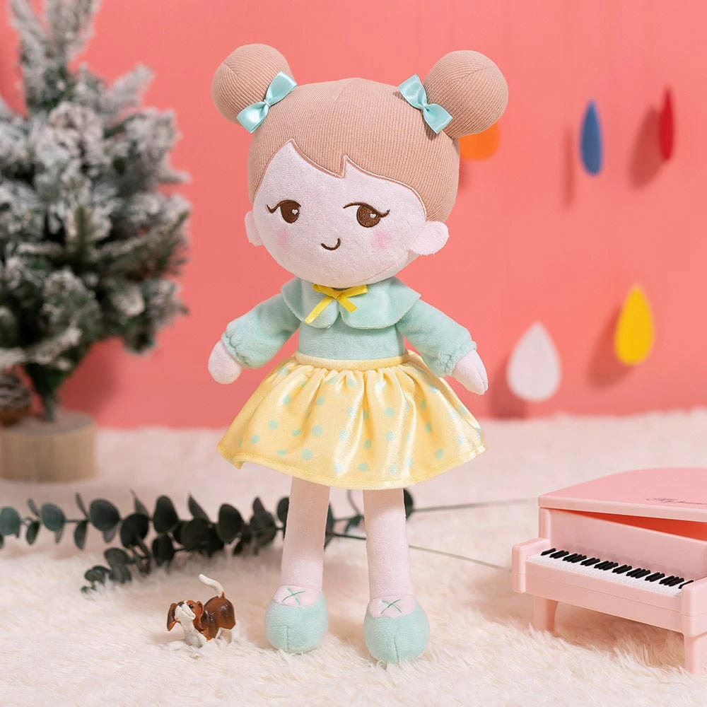 

Мягкие куклы Starpony для детей, 15 дюймов, милые плюшевые куклы, мягкая тряпичная кукла для девочек, подарок на день рождения, зеленая Ragdoll, плюше...