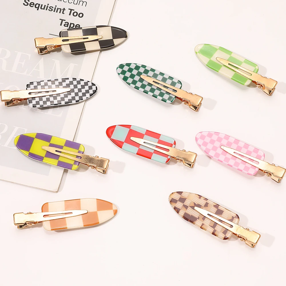 

2pcs No Bend Hair Clips Seamless Hair Sticks Styling Duck Bill Clips No Dent Alligator Hair Barrettes for Salon Hairstyle Makeup