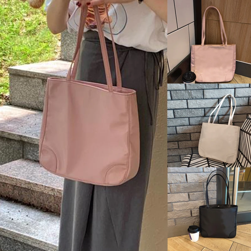 

Female Large-capacity Bag Fashion Oxford Cloth Shoulder Bag Student Bags Zipper Portable Shopping Bag