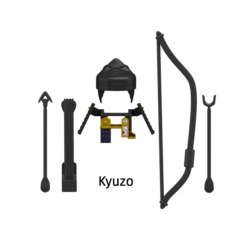 Средневековый японский самурай Kyuzo Gion Heiwachi Satsuki Masashige Apenanka Shimizu Aoi Model Blocks MOC Bricks Set