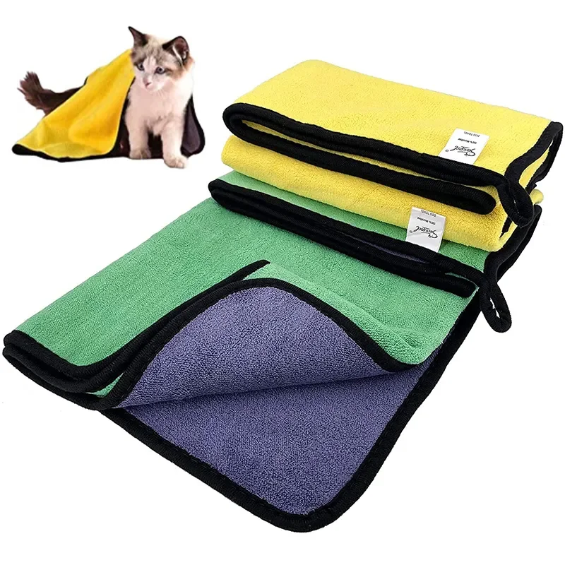 

Towel Bath Absorbent Towel Soft Lint-free Dogs Cats Bath Towels Absorbent Quick-drying Small ThickTowel Special Pet Products